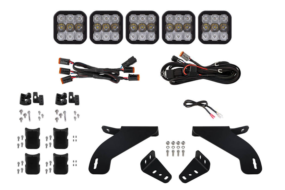 Diode Dynamics Ss5 Grille Cross Link Lightbar Kit For 2021 2023 Ford F 150  Sport White Combo - DD7317