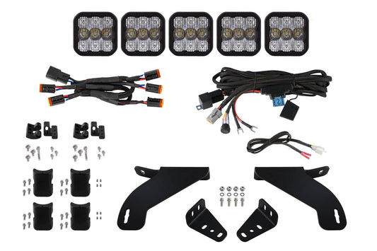 Diode Dynamics Ss5 Grille Cross Link Lightbar Kit For 2021 2023 Ford F 150  Pro White Combo - DD7321