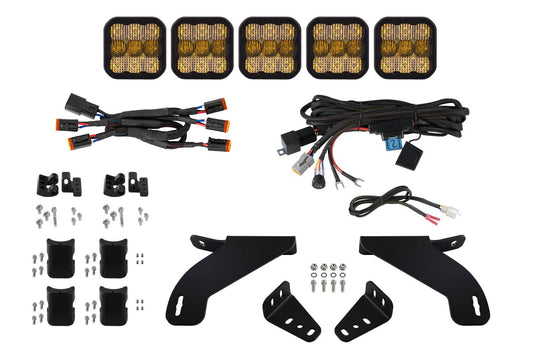 Diode Dynamics Ss5 Grille Cross Link Lightbar Kit For 2021 2023 Ford F 150  Pro Yellow Combo - DD7322