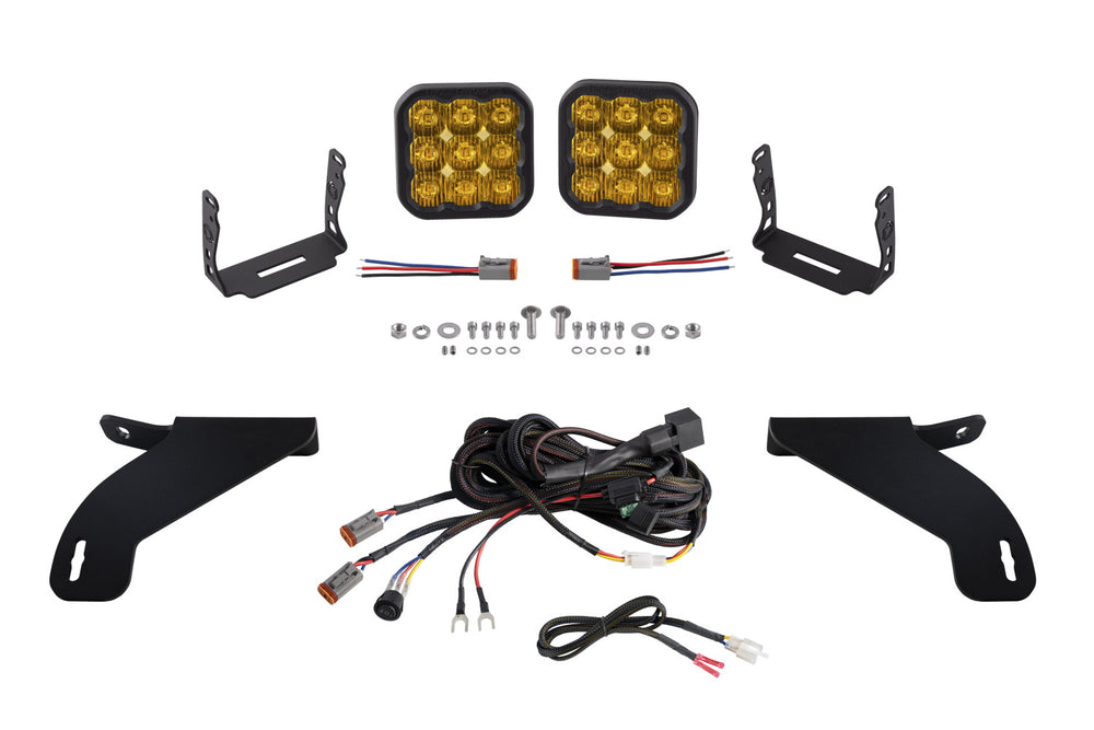 Diode Dynamics Ss5 Bumper Led Pod Light Kit For 2021 2023 Ford F 150  Sport Yellow Driving - DD7329