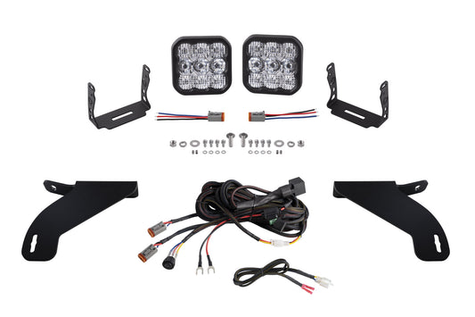 Diode Dynamics Ss5 Bumper Led Pod Light Kit For 2021 2023 Ford F 150  Pro White Driving - DD7332