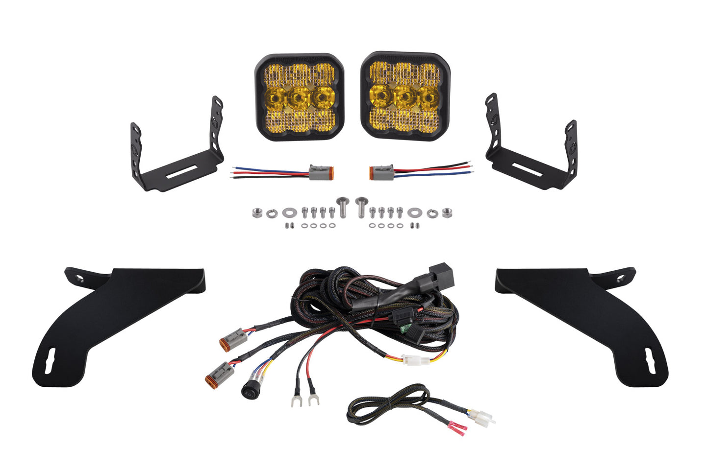 Diode Dynamics Ss5 Bumper Led Pod Light Kit For 2021 2023 Ford F 150  Pro Yellow Combo - DD7331