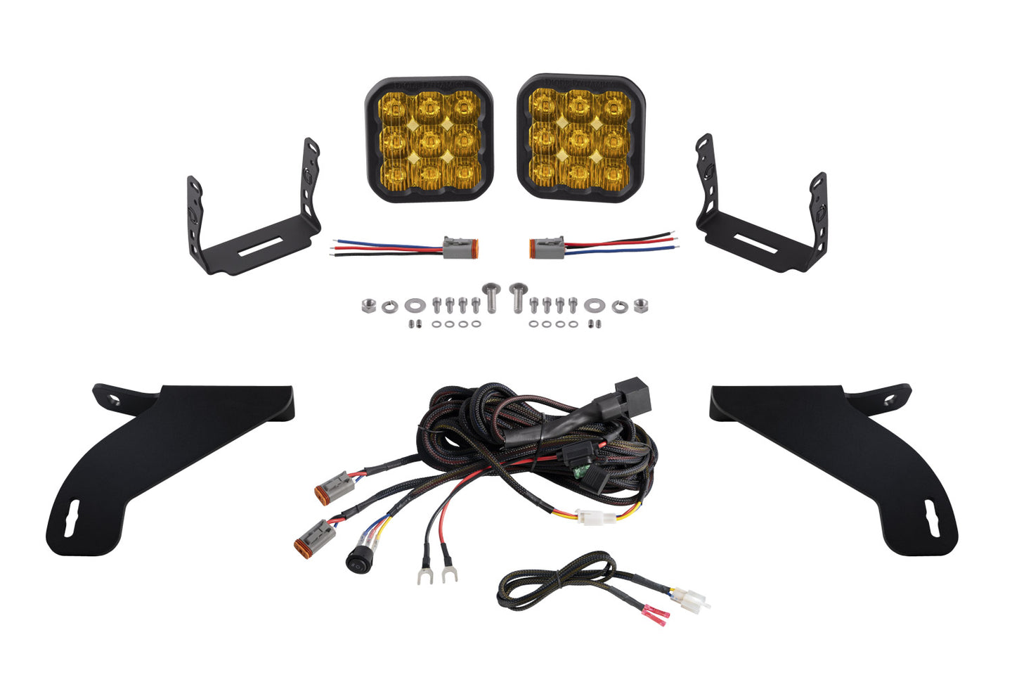 Diode Dynamics Ss5 Bumper Led Pod Light Kit For 2021 2023 Ford F 150  Pro Yellow Driving - DD7333