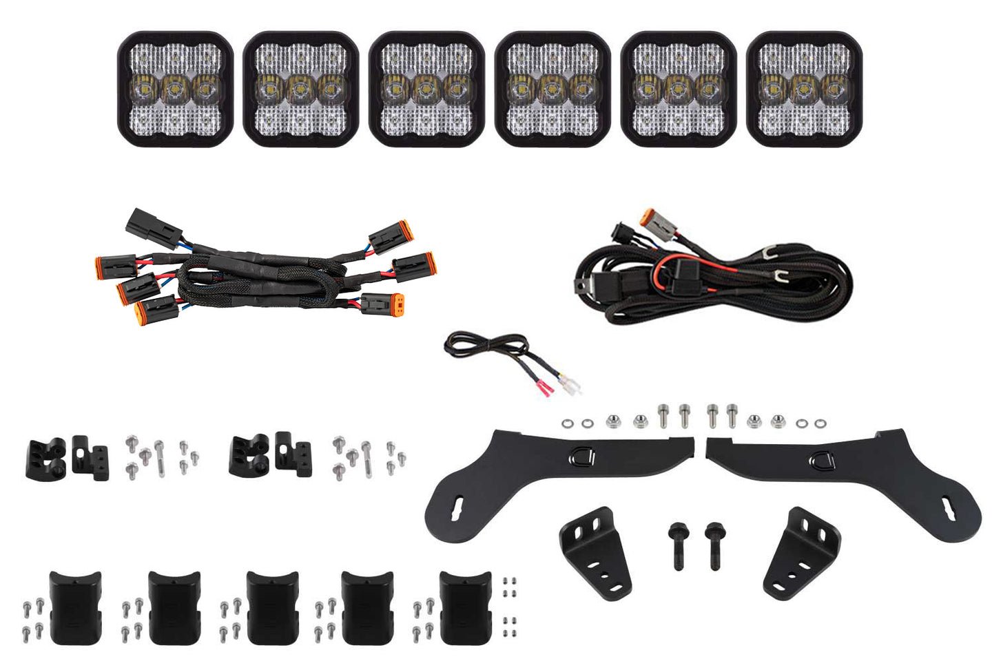 Diode Dynamics Ss5 Grille Cross Link Lightbar Kit For 2017 2020 Ford Raptor  Sport White Combo - DD7335