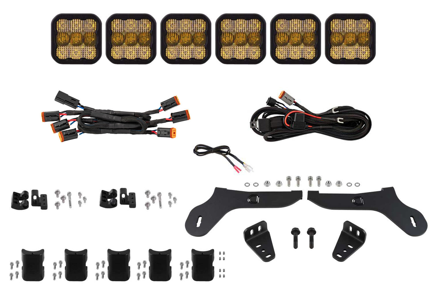 Diode Dynamics Ss5 Grille Cross Link Lightbar Kit For 2017 2020 Ford Raptor  Sport Yellow Combo - DD7336