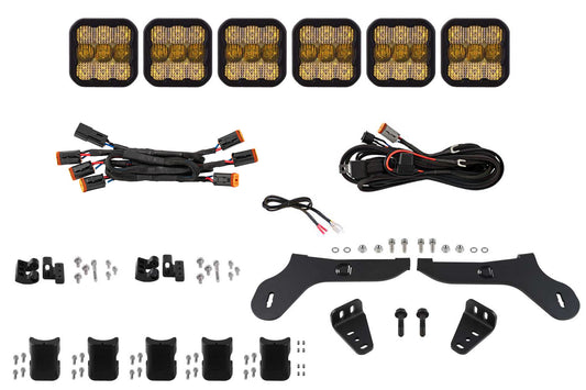 Diode Dynamics Ss5 Grille Cross Link Lightbar Kit For 2017 2020 Ford Raptor  Sport Yellow Combo - DD7336