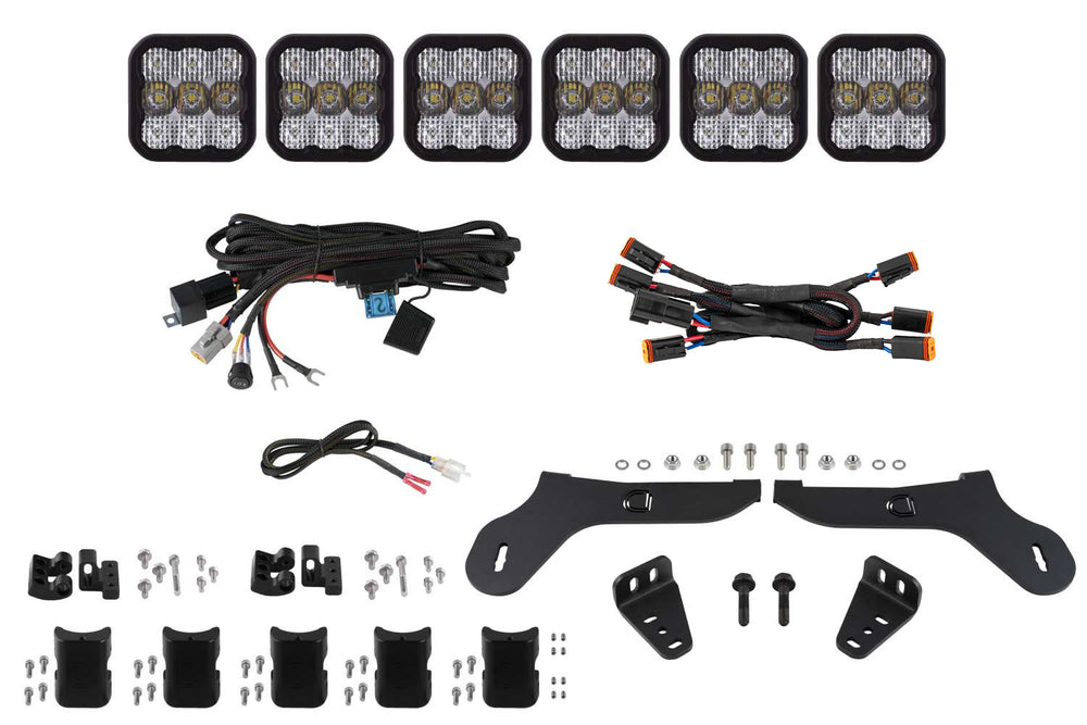 Diode Dynamics Ss5 Grille Cross Link Lightbar Kit For 2017 2020 Ford Raptor  Pro White Combo - DD7337