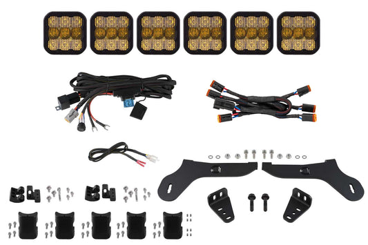 Diode Dynamics Ss5 Grille Cross Link Lightbar Kit For 2017 2020 Ford Raptor  Pro Yellow Combo - DD7338