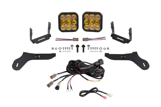 Diode Dynamics Ss5 Bumper Led Pod Light Kit For 2017 2020 Ford Raptor  Sport Yellow Combo - DD7345