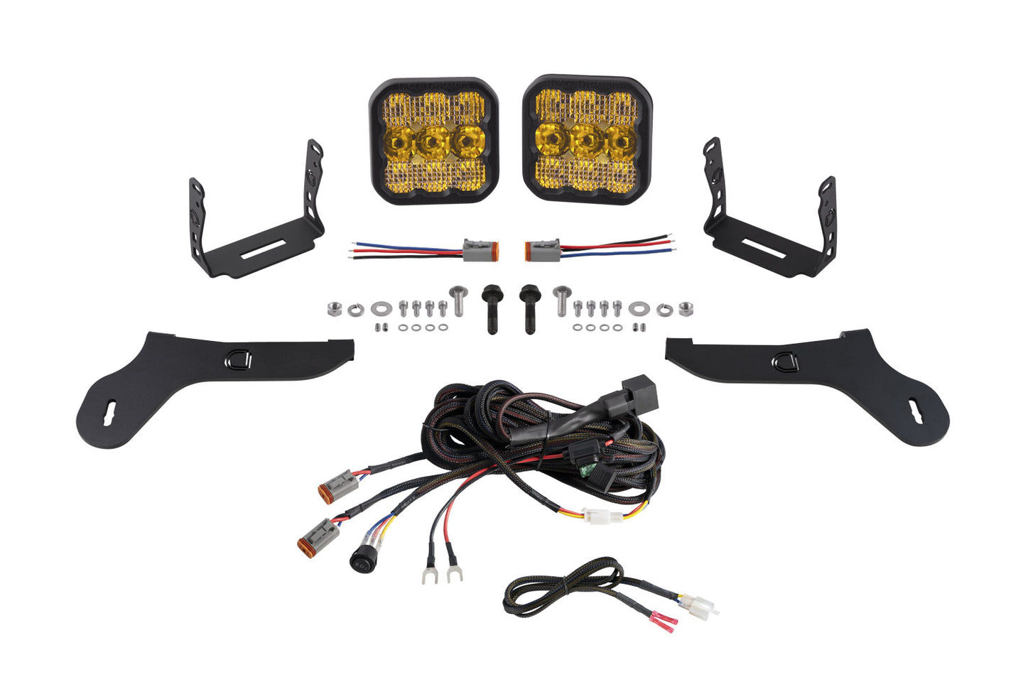 Diode Dynamics Ss5 Bumper Led Pod Light Kit For 2017 2020 Ford Raptor  Pro Yellow Combo - DD7349