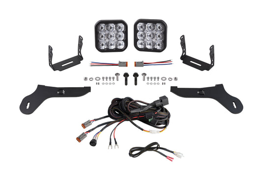 Diode Dynamics Ss5 Bumper Led Pod Light Kit For 2017 2020 Ford Raptor  Pro White Driving - DD7350