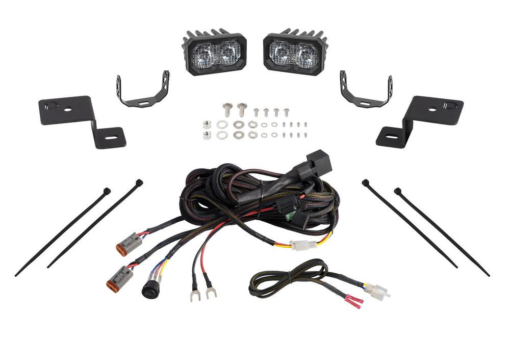 Diode Dynamics Stage Series Backlit Ditch Light Kit For 2021 2025 Ford F 150 C2 2.0 Pro White Combo/Driving - DD7367