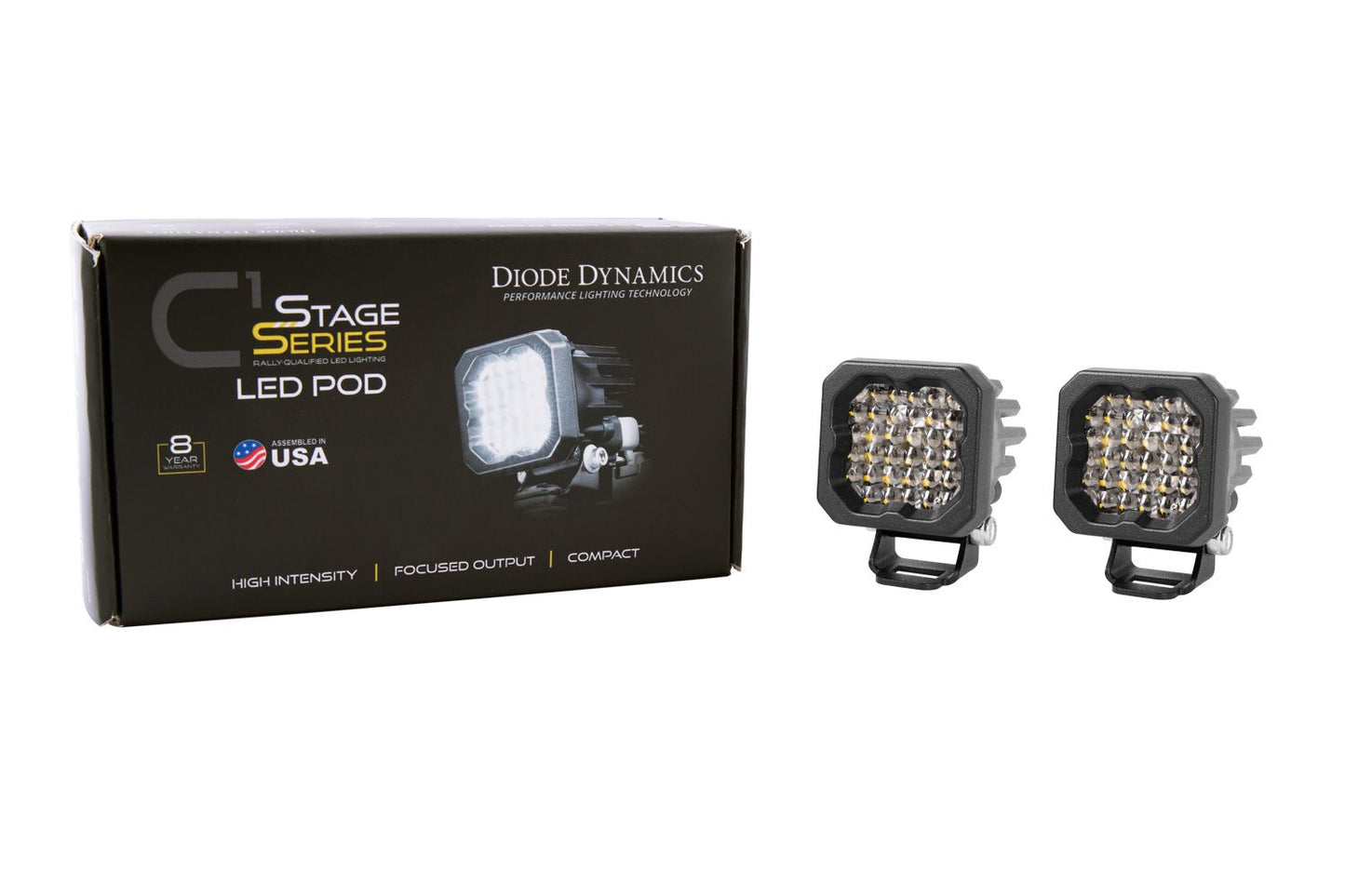 Diode Dynamics Stage Series C1R White Flood LED Pods – Pair | DD7423P