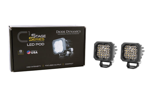 Diode Dynamics Stage Series C1R White Flood LED Pods – Pair | DD7423P