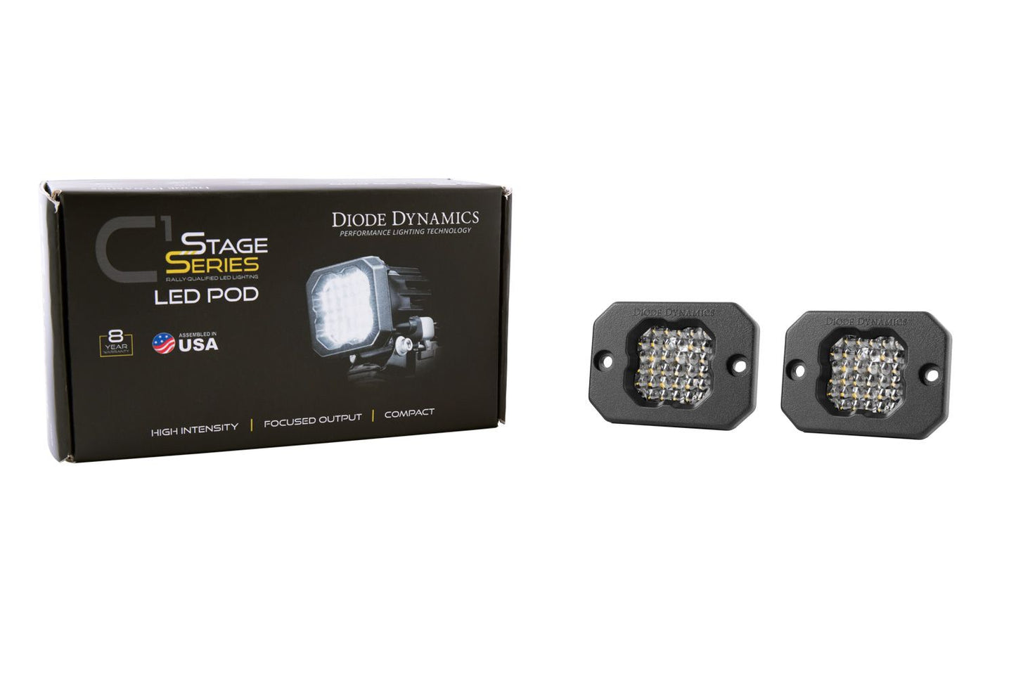 Diode Dynamics C1R White Flood Flush Mount LED Pods DD7427P