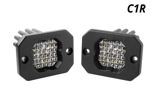 Diode Dynamics Stage Series C1 R White Flood Flush Mount Led Pod (Pair) - DD7427P