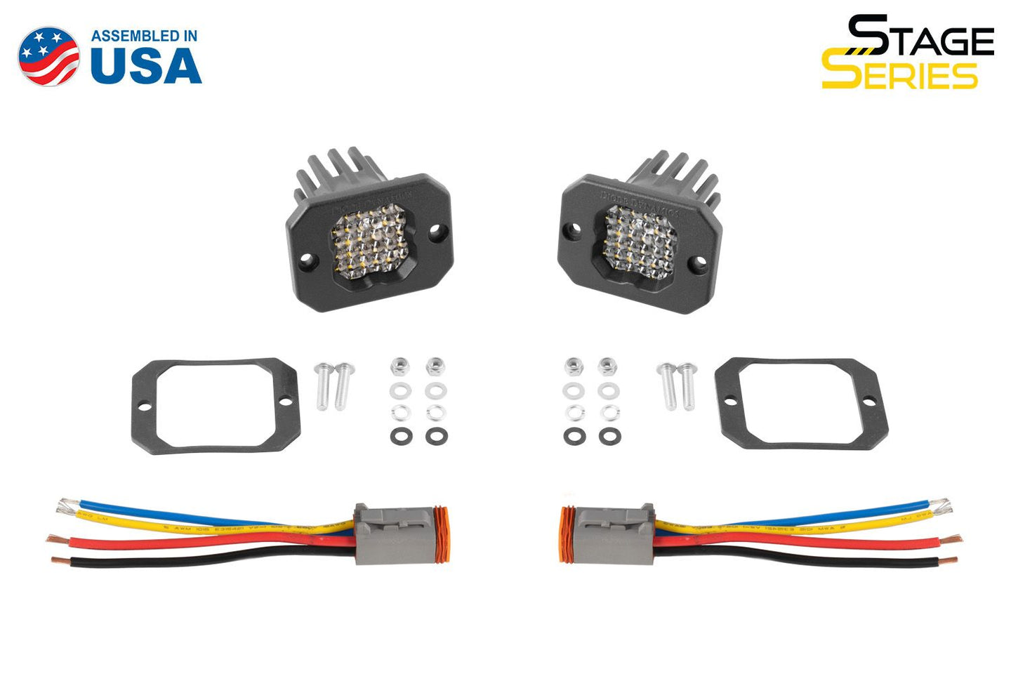 C1R flush mount white flood LED pods