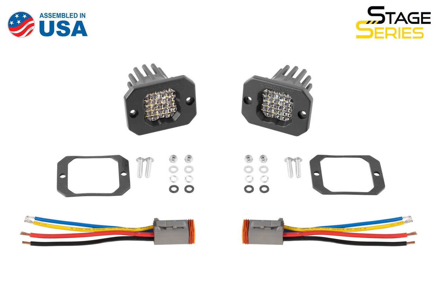 C1R flush mount white flood LED pods