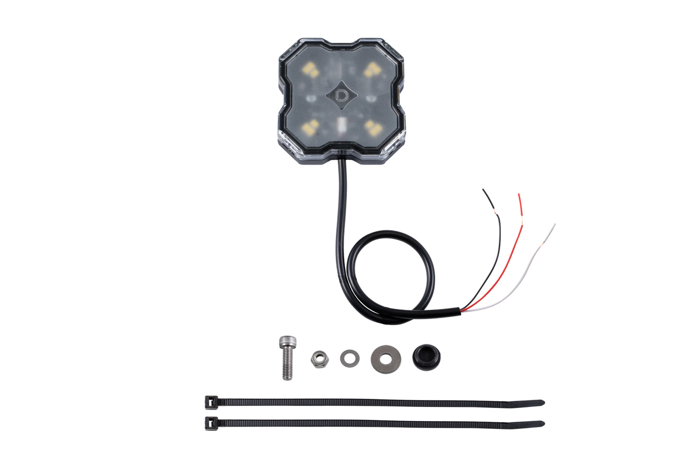 Diode Dynamics Stage Series Single Color Led Rock Light  White Diffused Bare Wire (One) - DD7429
