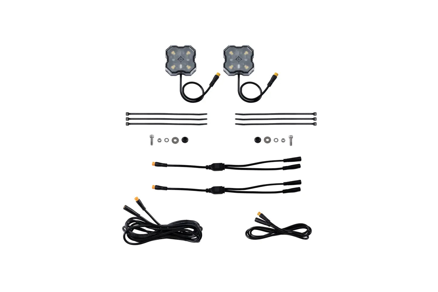Diode Dynamics Stage Series Single Color Led Rock Light  White Diffused M8 (2 Pack) - DD7456