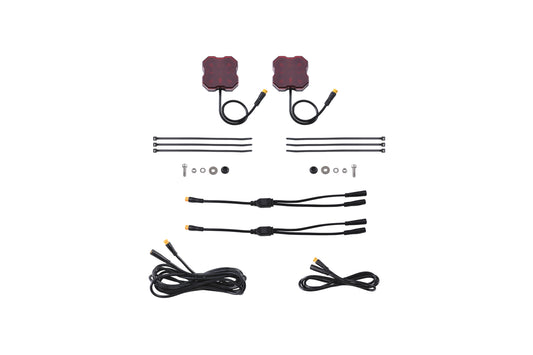 Diode Dynamics Stage Series Single Color Led Rock Light  Red M8 (2 Pack) - DD7458