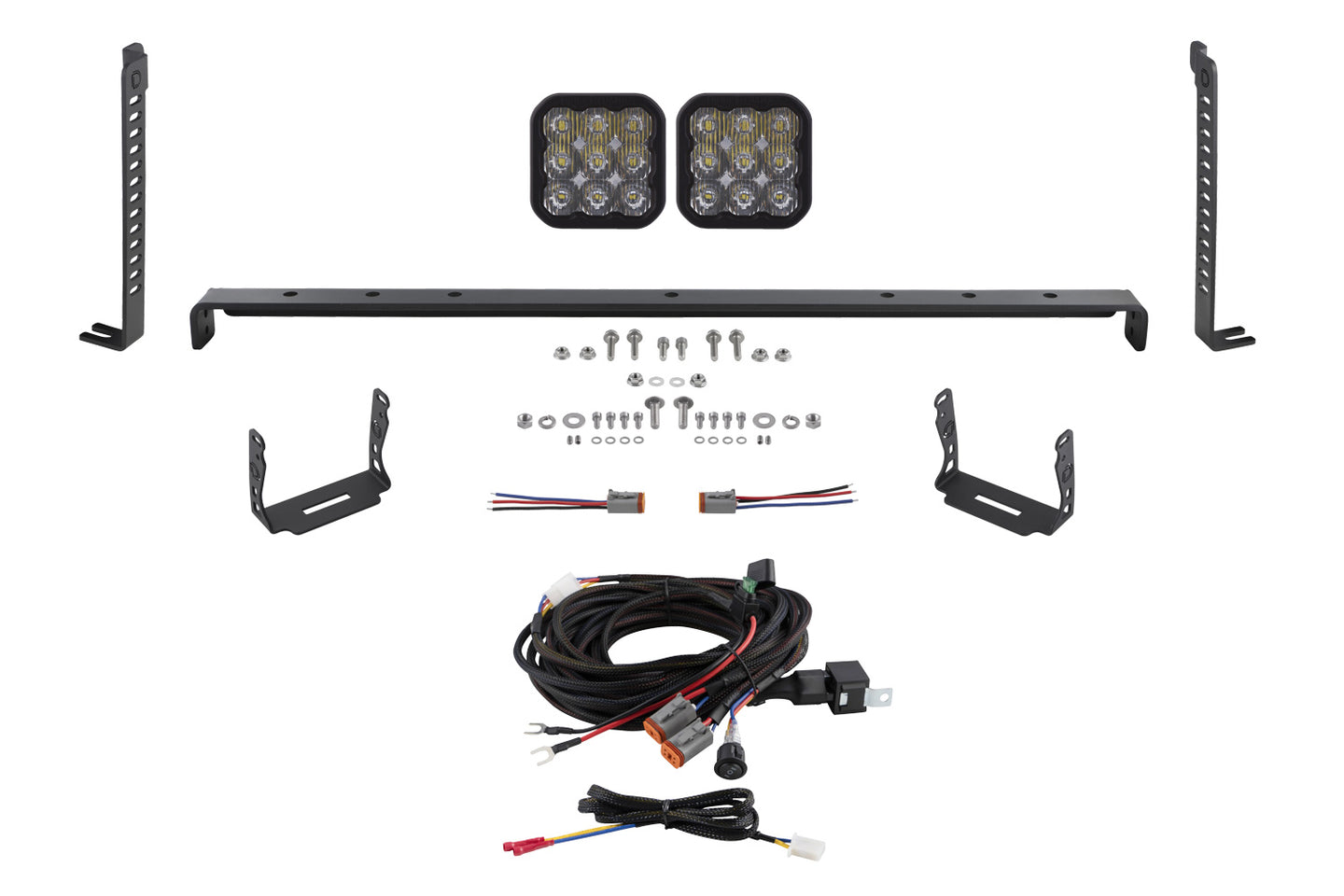 Diode Dynamics Ss5 Stealth Grille Led 2 Pod Kit For 2014 2024 Toyota 4 Runner  Sport White Driving - DD7538