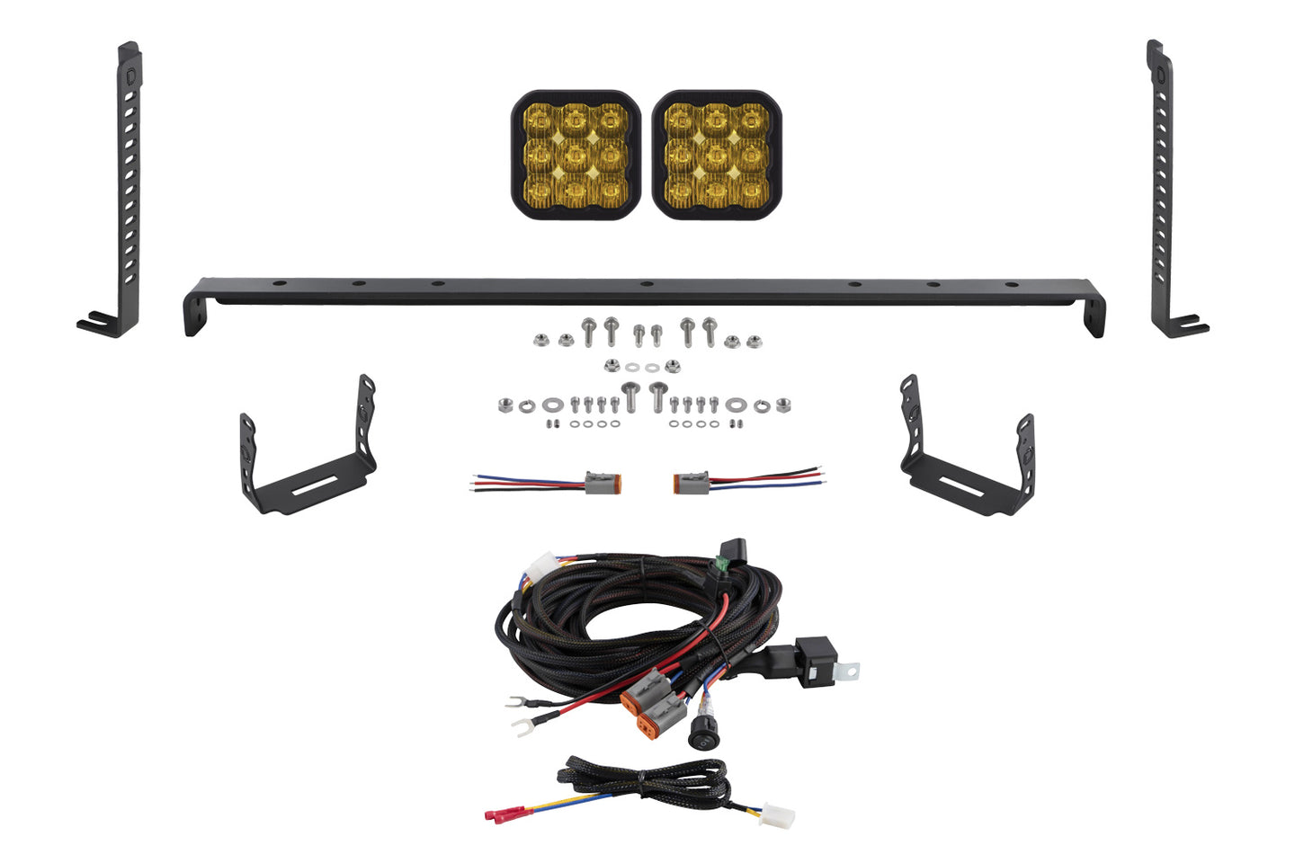Diode Dynamics Ss5 Stealth Grille Led 2 Pod Kit For 2014 2024 Toyota 4 Runner  Sport Yellow Driving - DD7539