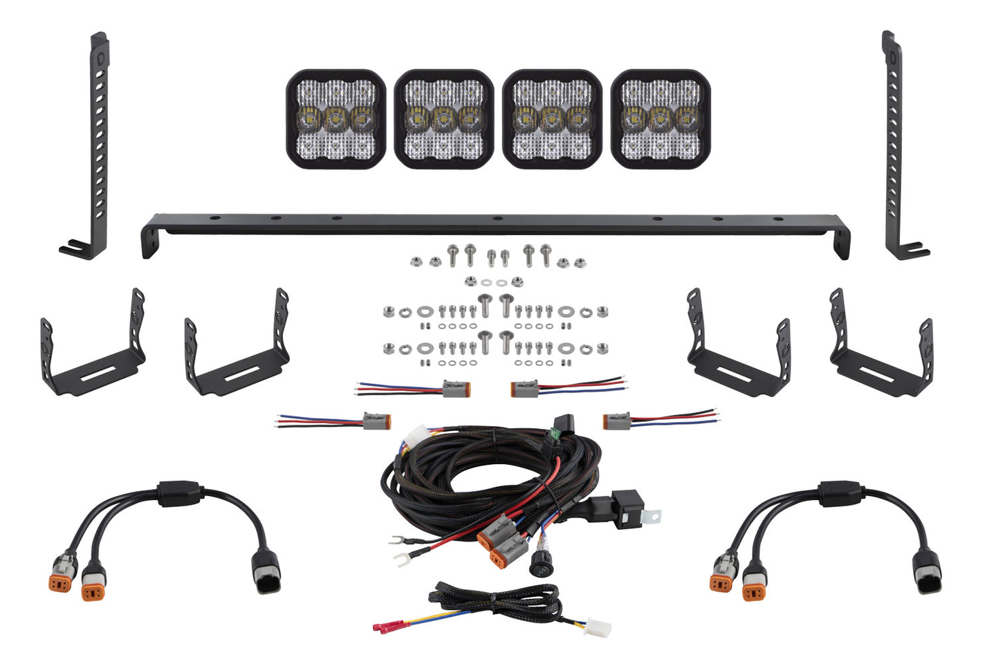 Diode Dynamics Ss5 Stealth Grille Led 4 Pod Kit For 2014 2024 Toyota 4 Runner  Pro White Combo - DD7544