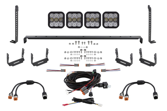 Diode Dynamics Ss5 Stealth Grille Led 4 Pod Kit For 2014 2024 Toyota 4 Runner  Pro White Combo - DD7544