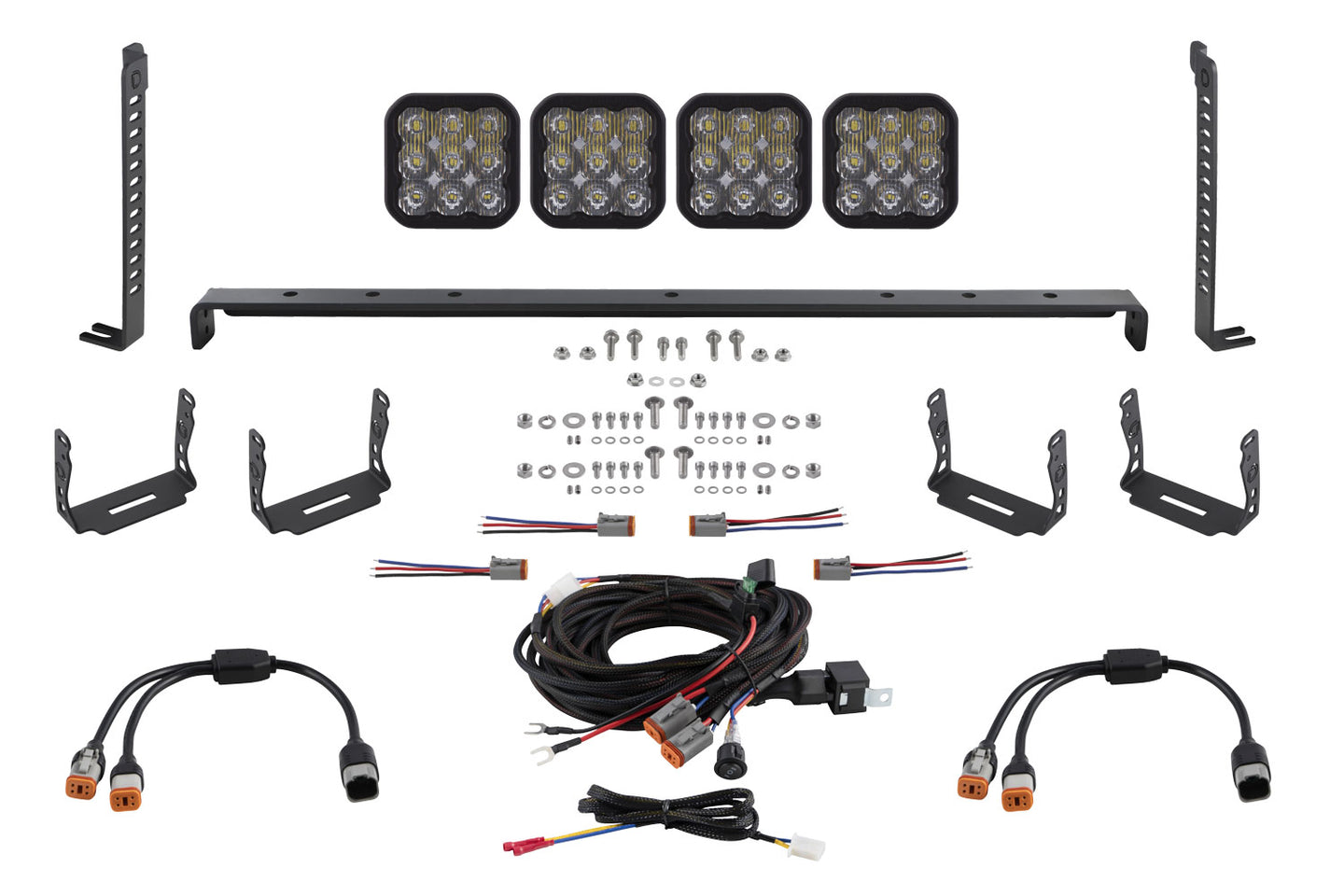 Diode Dynamics Ss5 Stealth Grille Led 4 Pod Kit For 2014 2024 Toyota 4 Runner  Sport White Driving - DD7546
