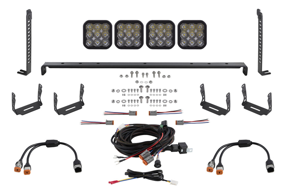 Diode Dynamics Ss5 Stealth Grille Led 4 Pod Kit For 2014 2024 Toyota 4 Runner  Pro White Driving - DD7548