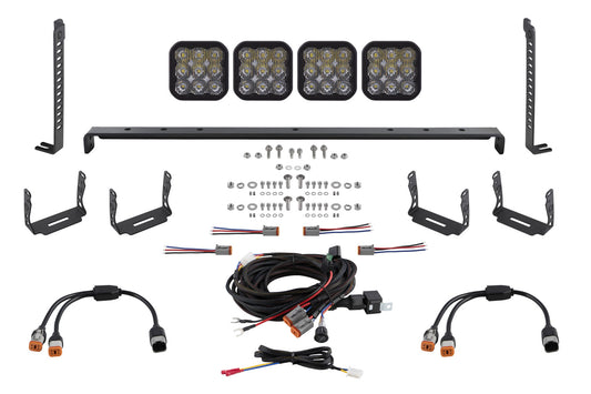 Diode Dynamics Ss5 Stealth Grille Led 4 Pod Kit For 2014 2024 Toyota 4 Runner  Pro White Driving - DD7548