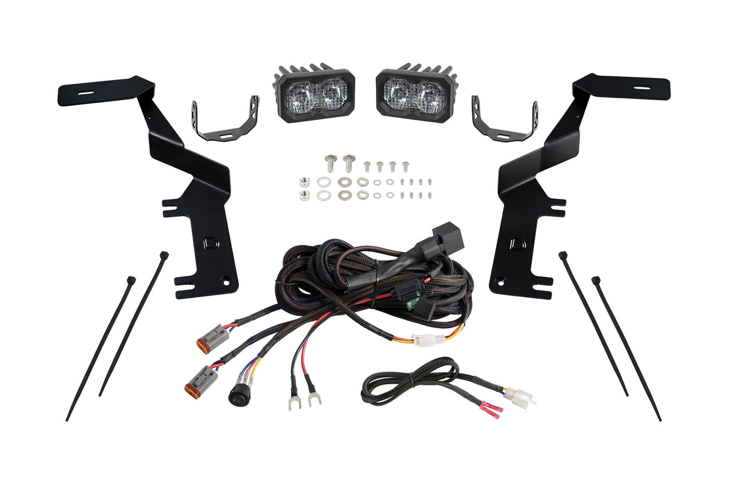 Diode Dynamics Stage Series Ditch Light Kit For 2017 2022 Ford Super Duty C2 2.0 Pro White Combo/Driving - DD7554
