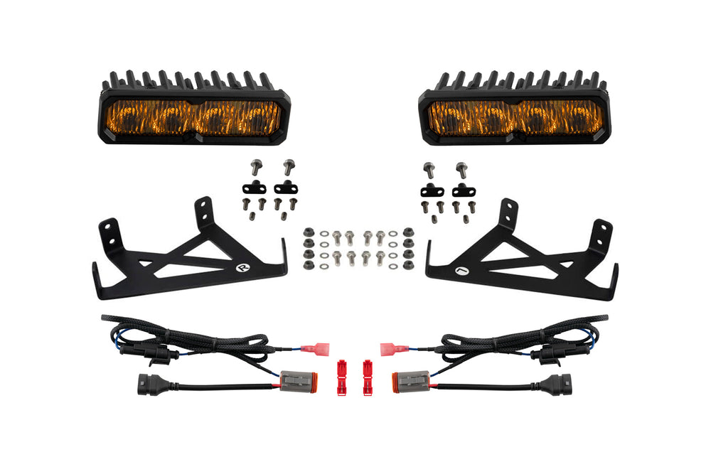 Diode Dynamics F250 2021 Fog Ss6 Sport Led Kit Yellow - DD8847
