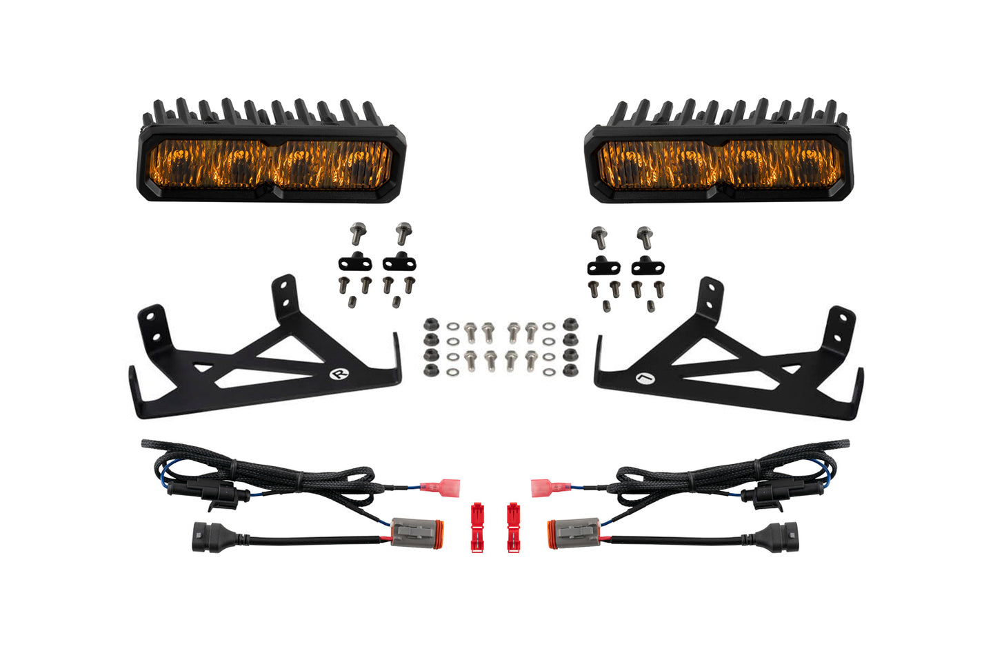 Diode Dynamics F250 2021 Fog Ss6 Sport Led Kit Yellow - DD8847