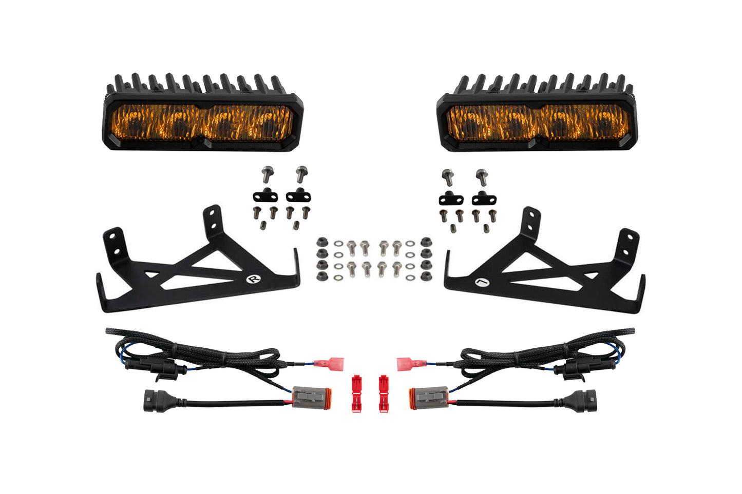 Diode Dynamics F250 2021 Fog Ss6 Sport Led Kit Yellow - DD8847