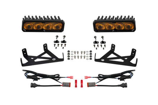 Diode Dynamics F250 2021 Fog Ss6 Sport Led Kit Yellow - DD8847