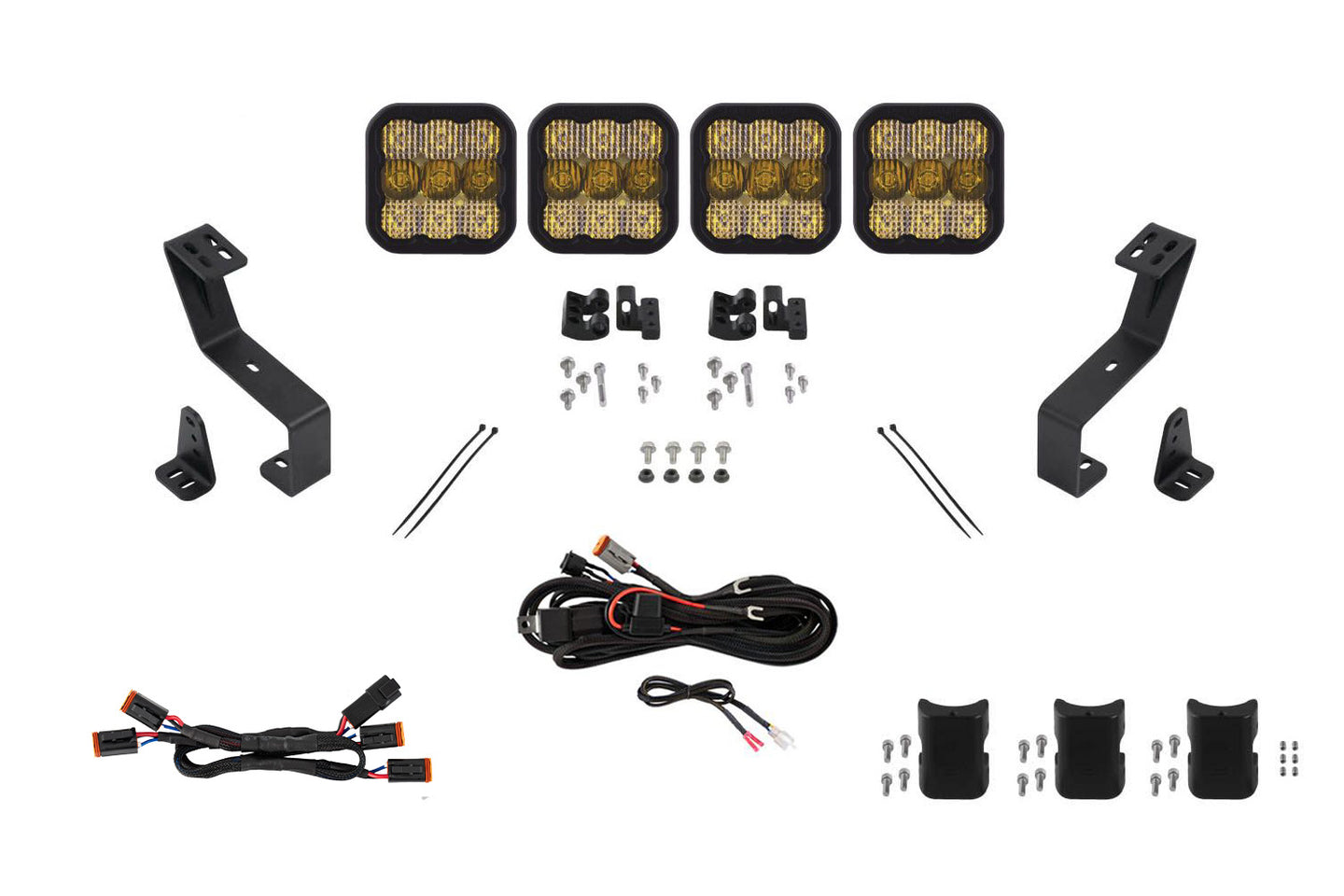 Diode Dynamics Ss5 Grille Cross Link Lightbar Kit For 2019 2024 Ram  Sport Yellow Combo - DD7609