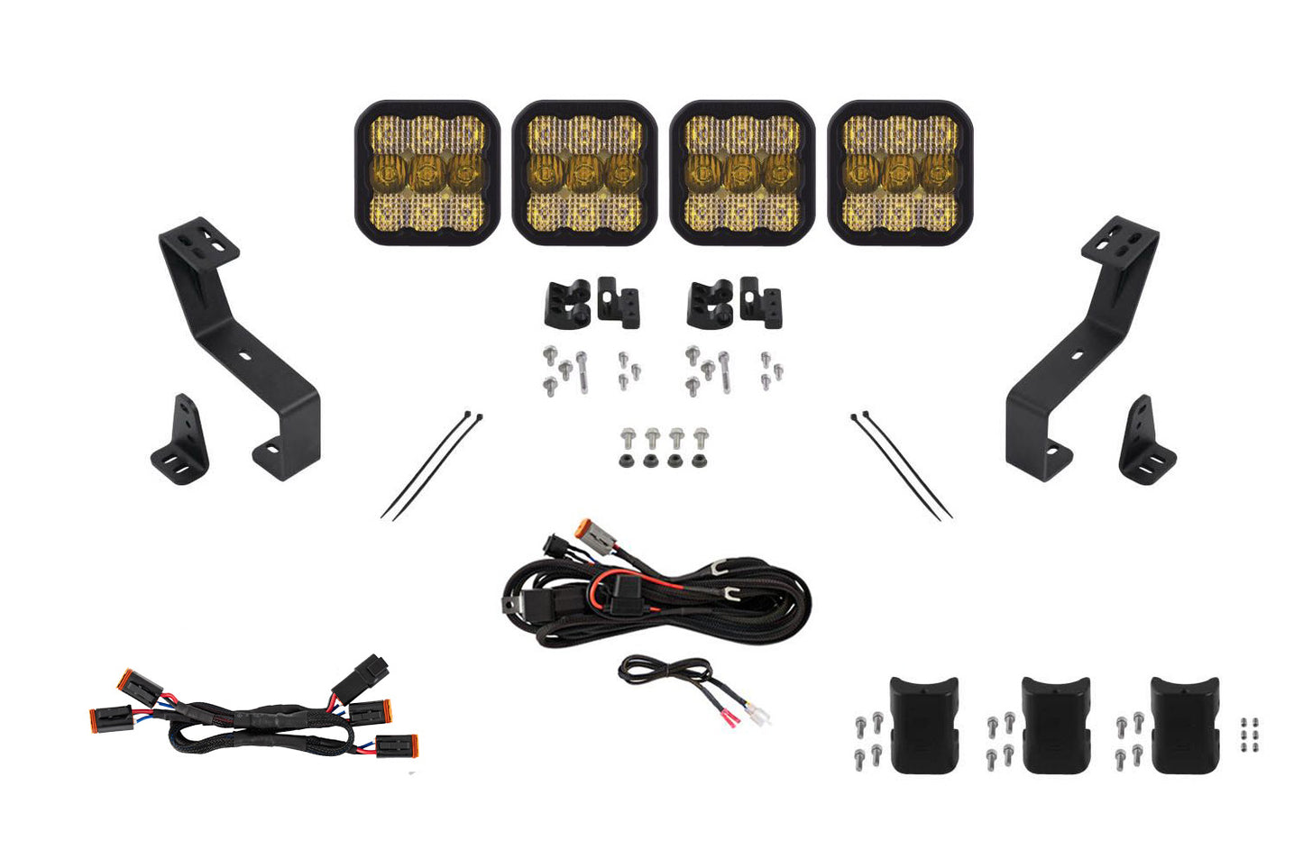 Diode Dynamics Ss5 Grille Cross Link Lightbar Kit For 2019 2024 Ram  Pro Yellow Combo - DD7611