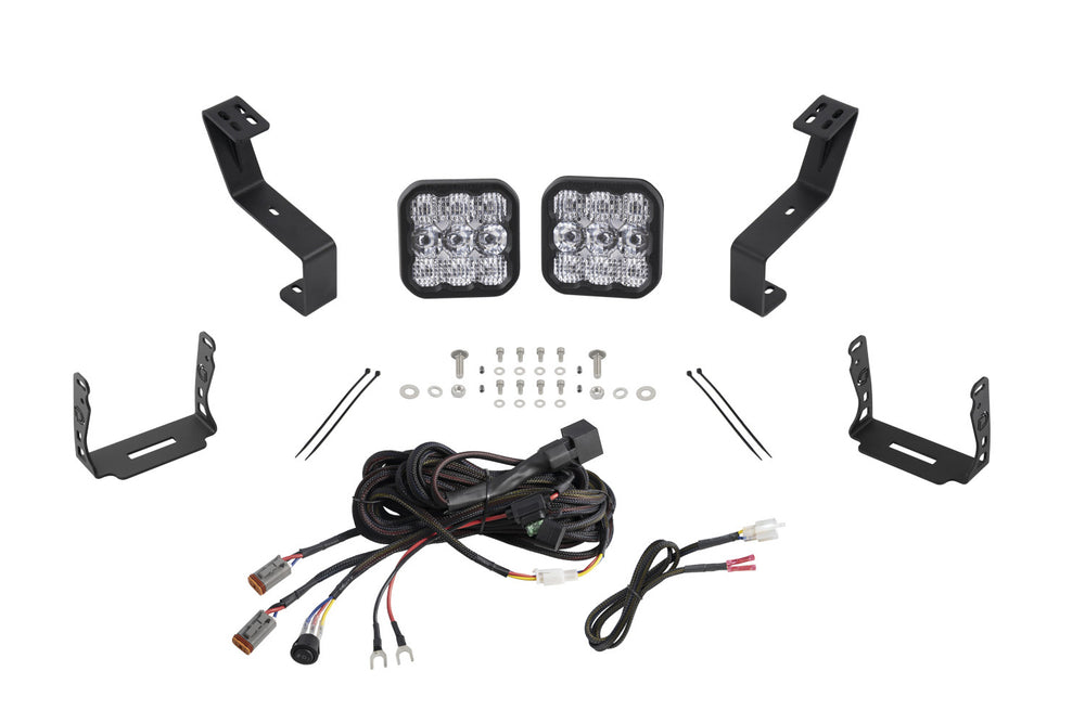Diode Dynamics Ss5 Bumper Led Pod Light Kit For 2019 2024 Ram  Sport White Combo - DD7613