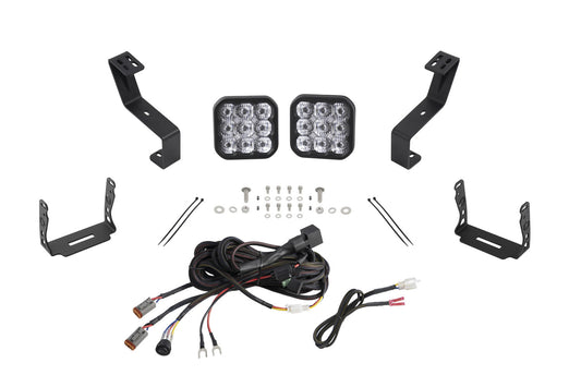 Diode Dynamics Ss5 Bumper Led Pod Light Kit For 2019 2024 Ram  Pro White Driving - DD7619