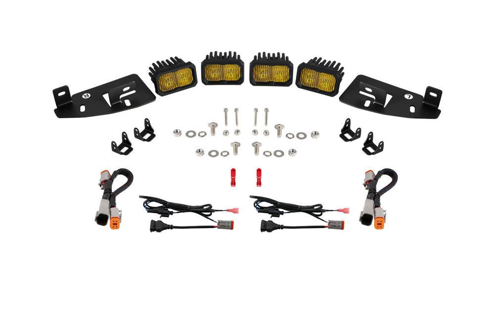 Diode Dynamics Ssc2 Led Fog Pocket Kit For 2019 2024 Ram  Yellow Sport - DD7623