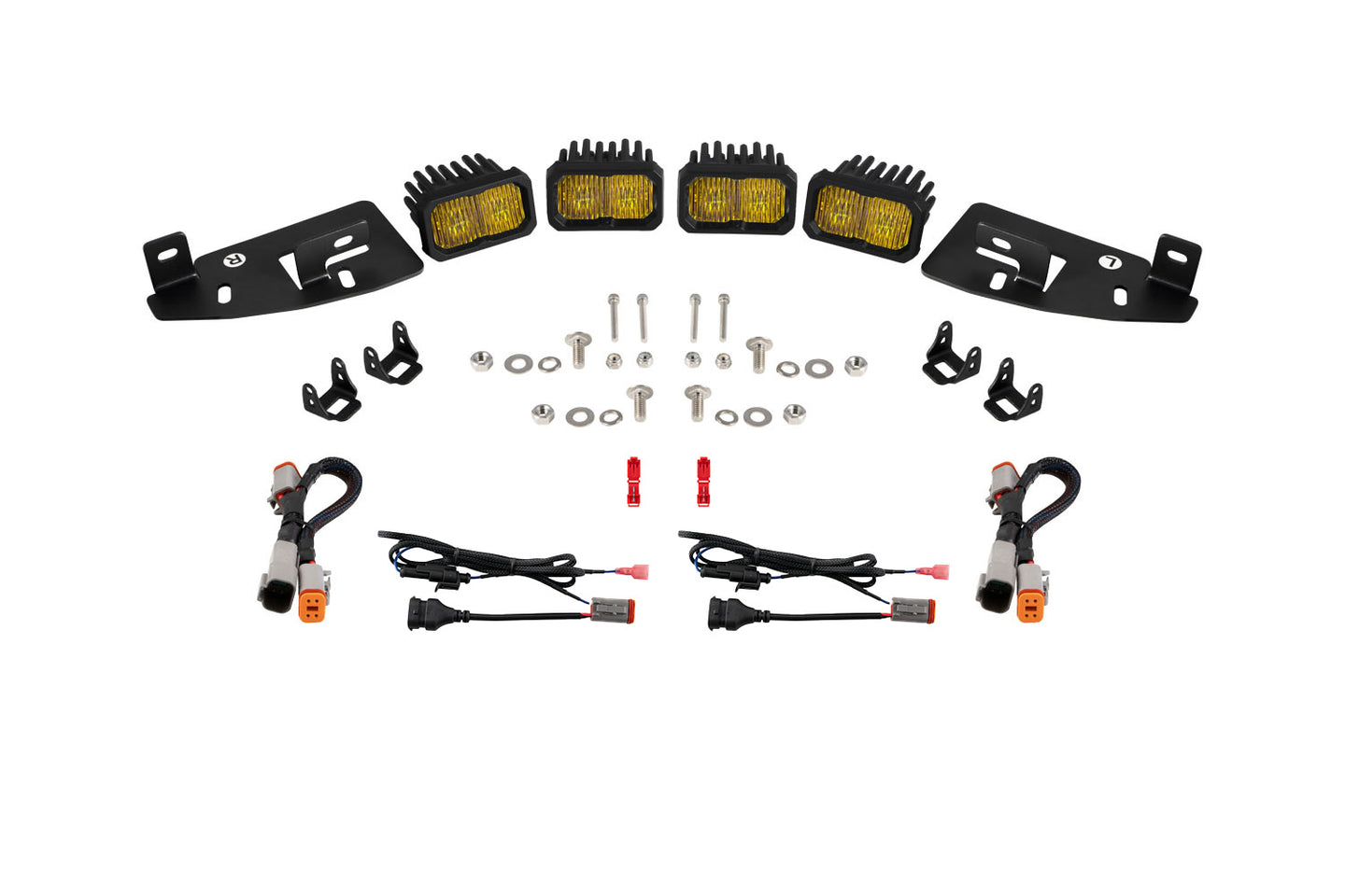 Diode Dynamics Ssc2 Led Fog Pocket Kit For 2019 2024 Ram  Yellow Sport - DD7623