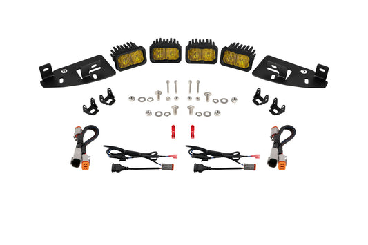 Diode Dynamics Ssc2 Led Fog Pocket Kit For 2019 2024 Ram  Yellow Sport - DD7623