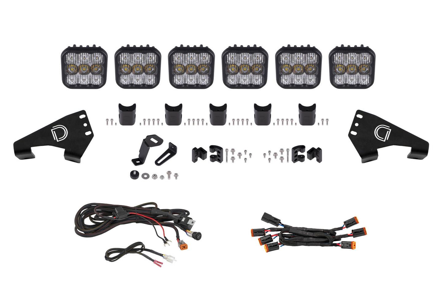 Diode Dynamics Polaris Rzr Ss5 Sport Cross Link Roof White Combo Lightbar Kit - DD7630