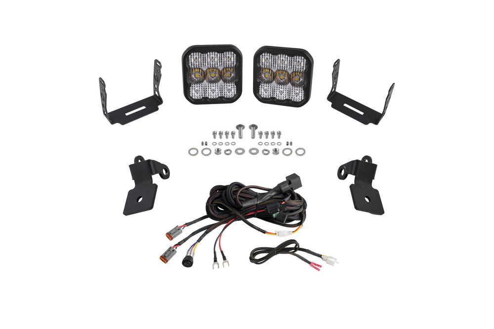 Diode Dynamics Polaris Rzr A Pillar Led Pod Kit  Ss5 Sport White Combo - DD7639