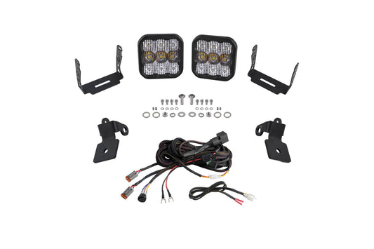 Diode Dynamics Polaris Rzr A Pillar Led Pod Kit  Ss5 Sport White Combo - DD7639