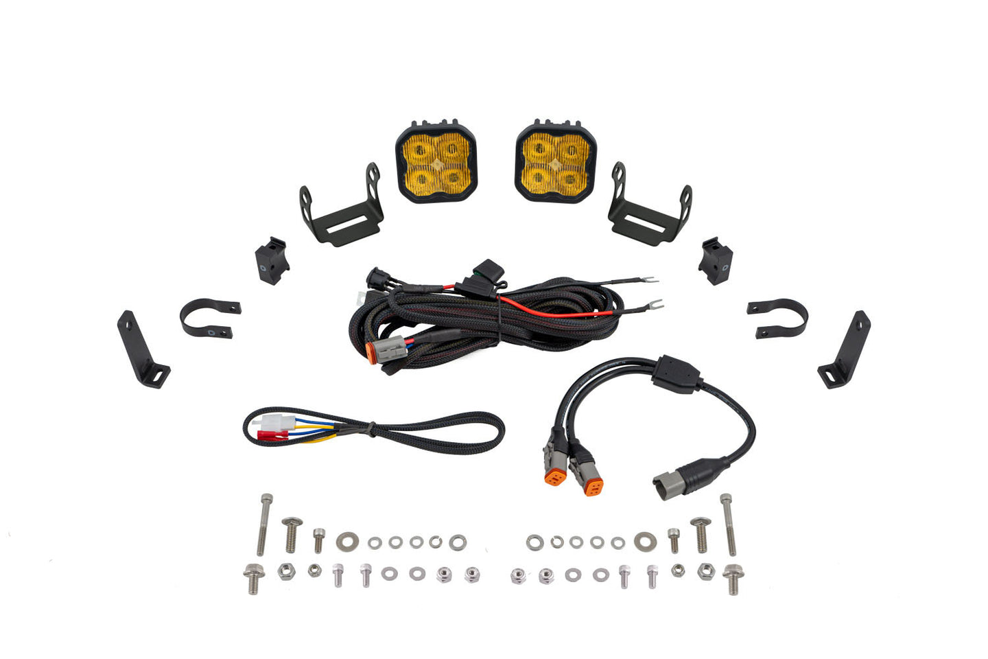 Diode Dynamics Ss3 Led Bumper 1.5 Inch Roll Bar Kit  Sport Yellow Sae Fog (Pair) - DD7664