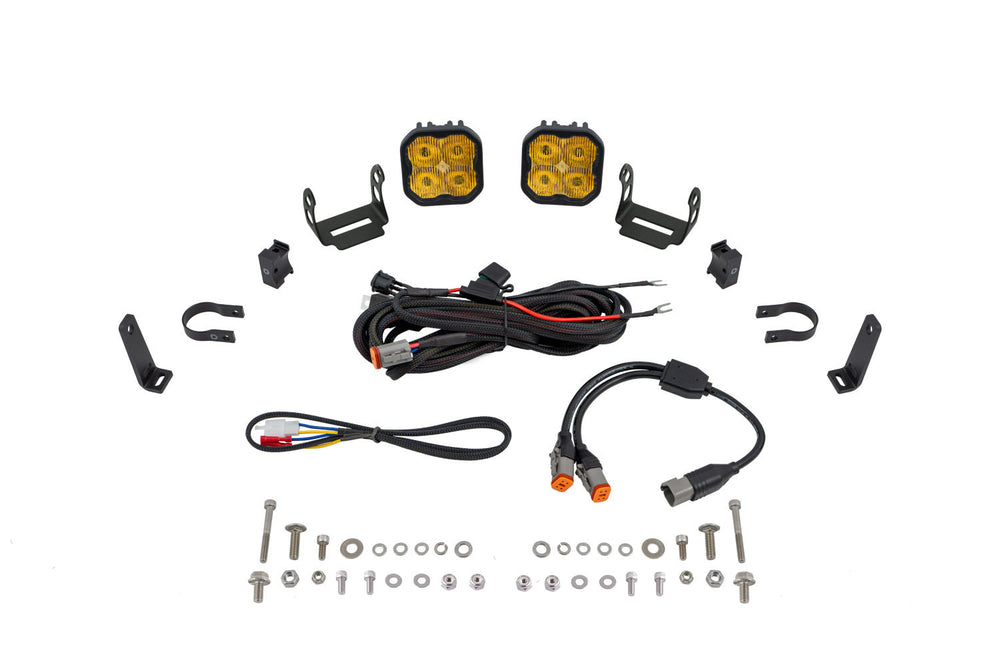 Diode Dynamics Ss3 Led Bumper 1.5 Inch Roll Bar Kit  Pro Yellow Sae Fog (Pair) - DD7665
