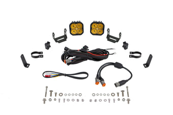 compare product Diode Dynamics Ss3 Led Bumper 1.75 Inch Roll Bar Kit  Sport Yellow Sae Fog (Pair) - DD7707